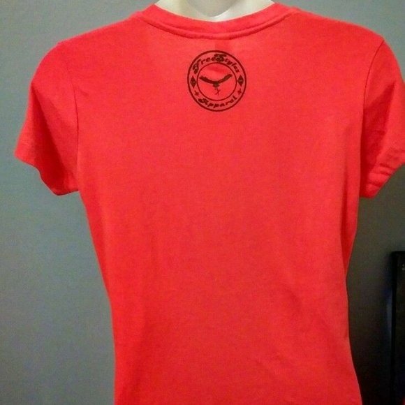 Next Level Apparel "The Bronx Keeps Creatin It" XL Red Women's V-Neck T-Shirt - Picture 9 of 9